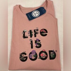 Life is Good Crusher Lite S/S T-Shirt Shirt Size Women’s Medium NWT